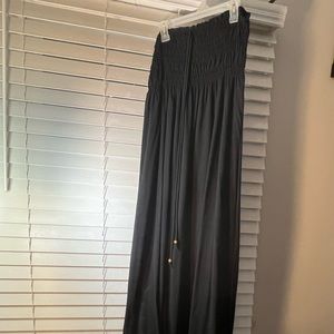 Black Strapless Long Dress